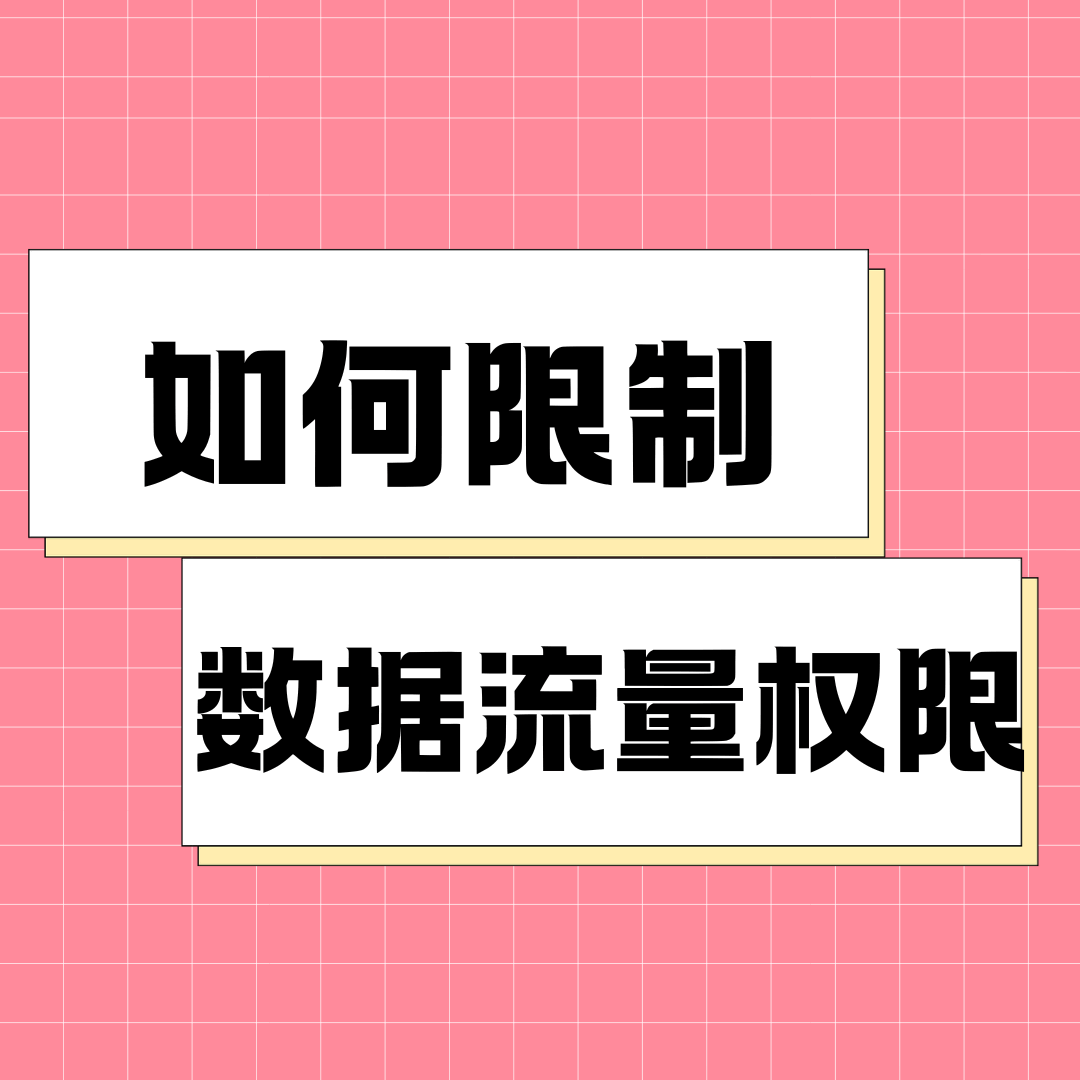 如何限制手机应用使用数据流量权限？
