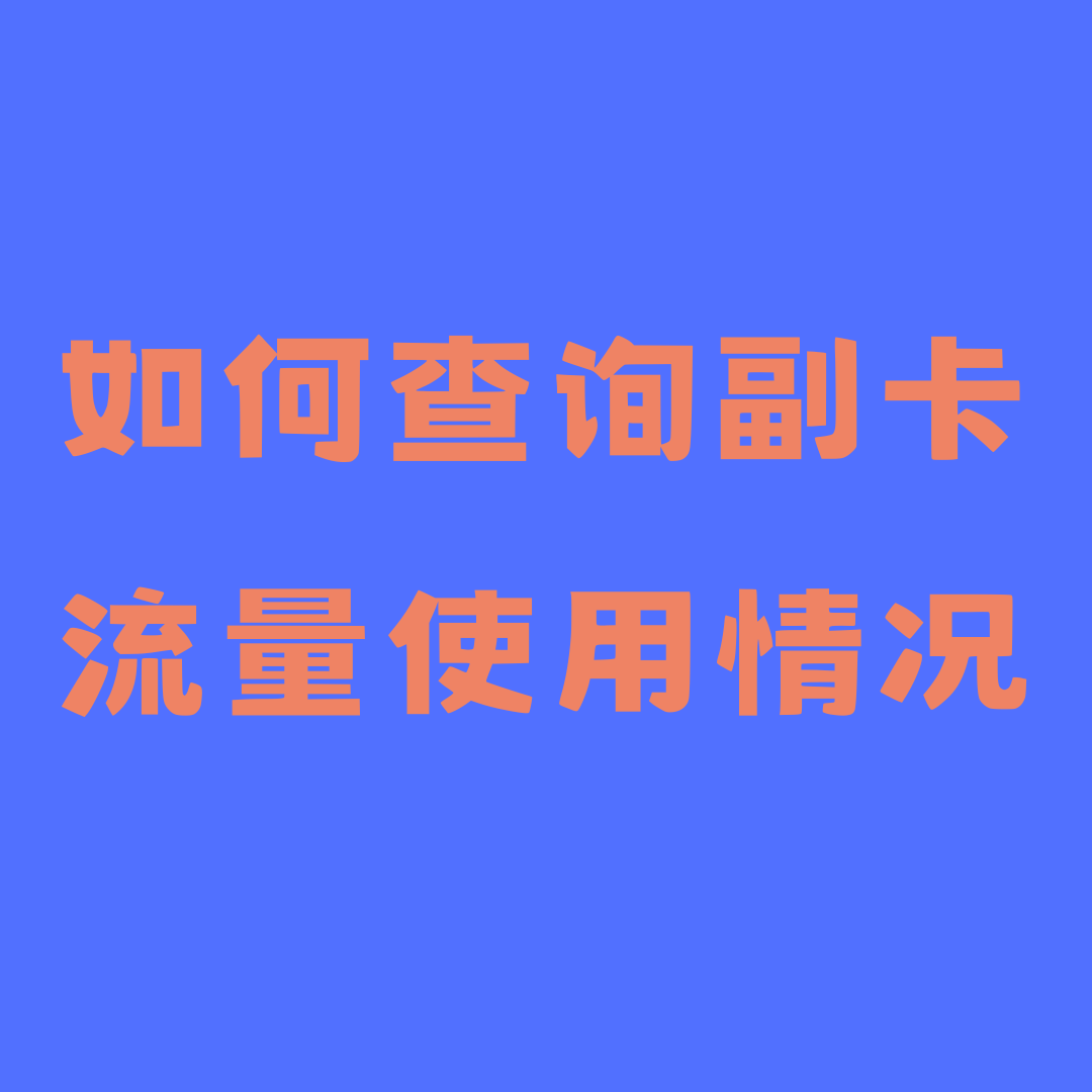 主卡与副卡共享流量时，如何查询每张副卡的实时使用情况？