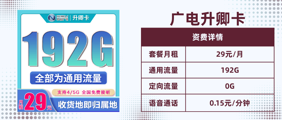 套餐直选，广电升卿卡